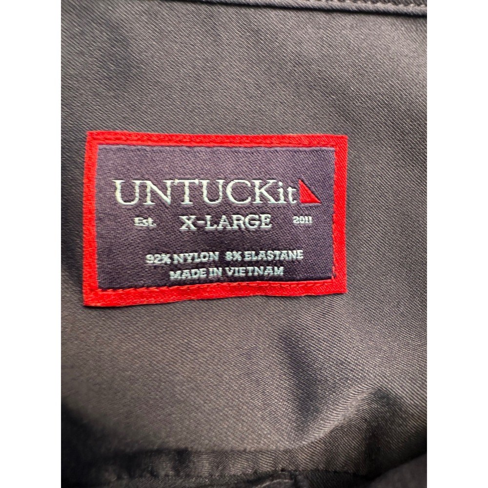 UNTUCKit Gironde Black Performance Long Sleeve Shirt Mens XL 40349 Stretch - Picture 2 of 11